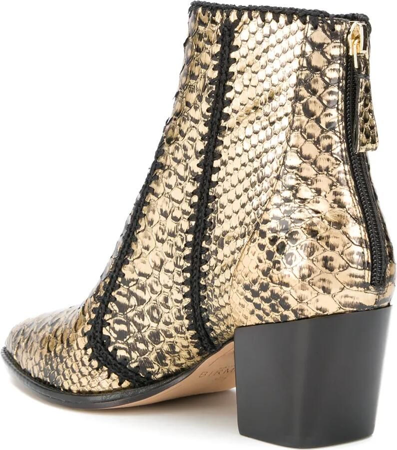 Alexandre Birman Laarzen met krokodillenprint Goud - Foto 2