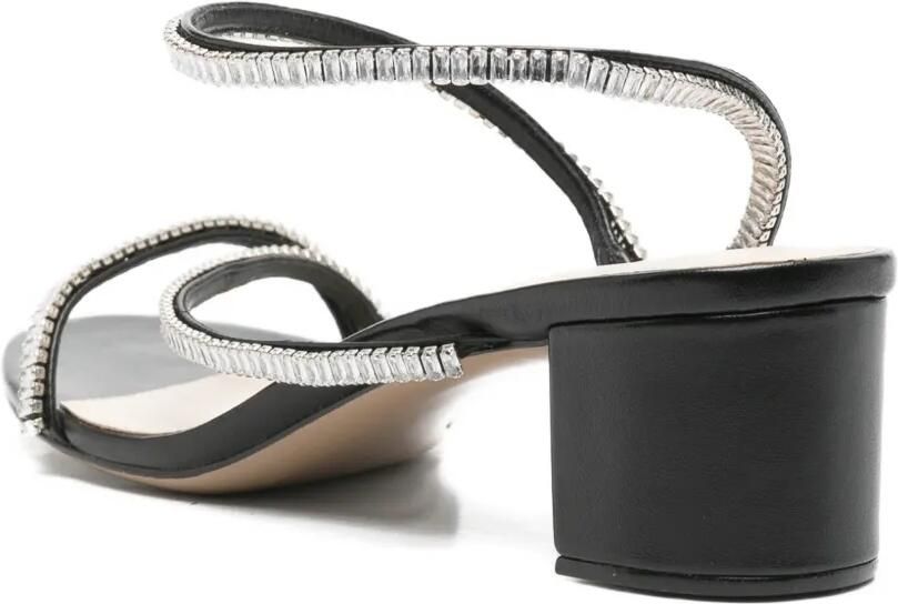 Alexandre Birman Leren sandalen Zwart