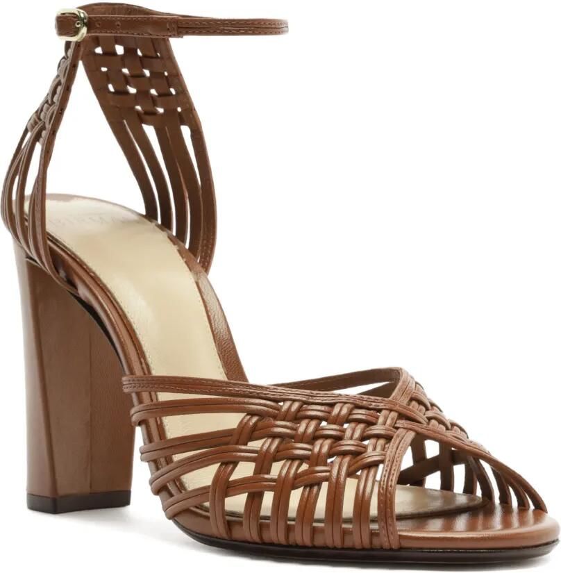Alexandre Birman Lilian geweven sandalen met hak Bruin - Foto 2