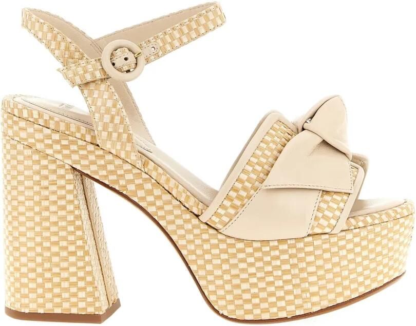 Alexandre Birman Maxi Clarita sandalen met plateauzool Beige