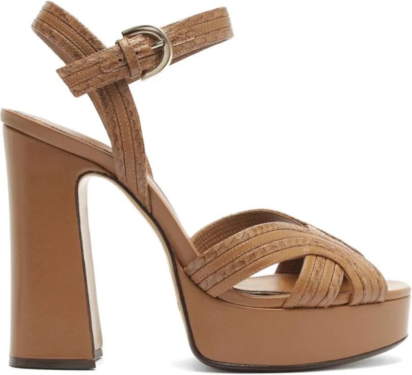 Alexandre Birman Naika sandalen met plateauzool Bruin