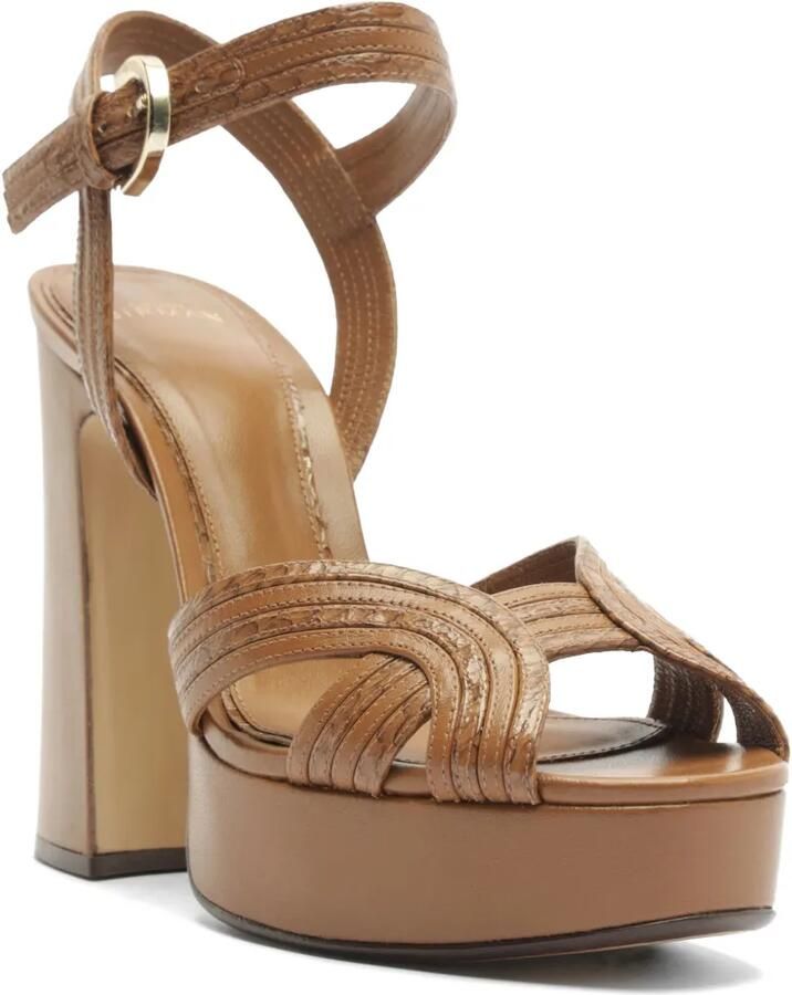 Alexandre Birman Naika sandalen met plateauzool Bruin - Foto 4