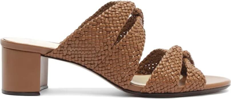 Alexandre Birman Sabrina leren sandalen Bruin