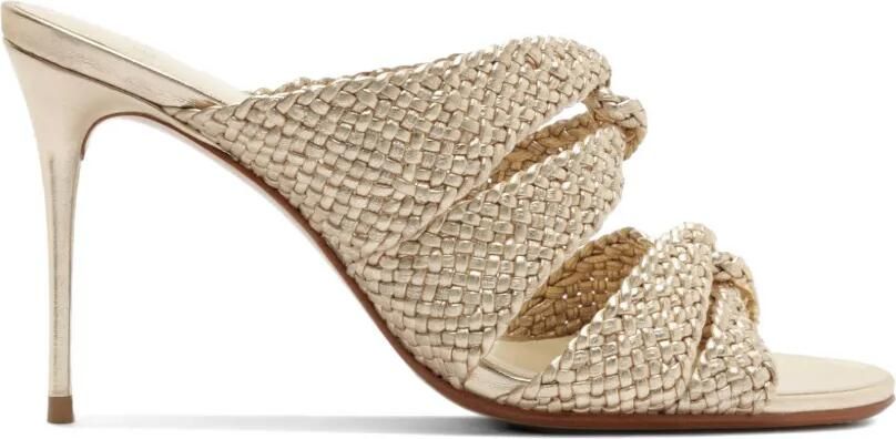 Alexandre Birman Sabrina leren sandalen Goud