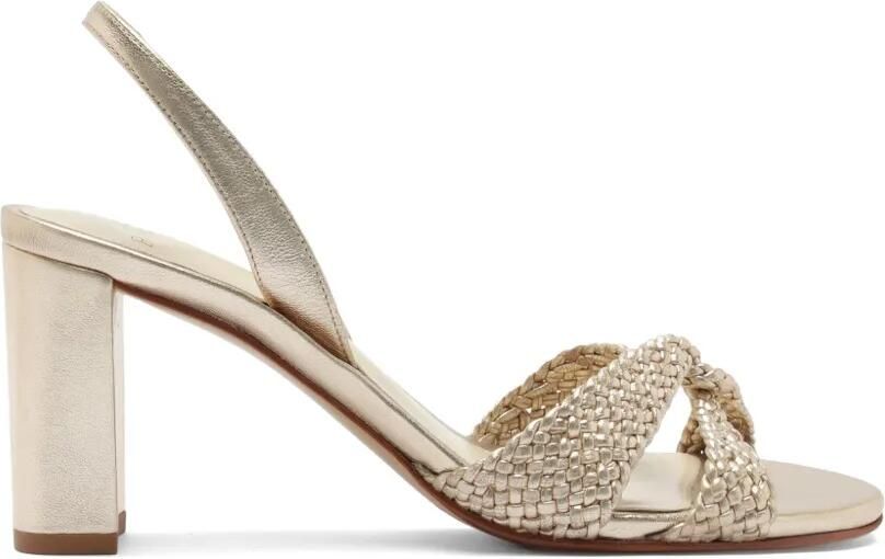 Alexandre Birman Sabrina leren sandalen Goud