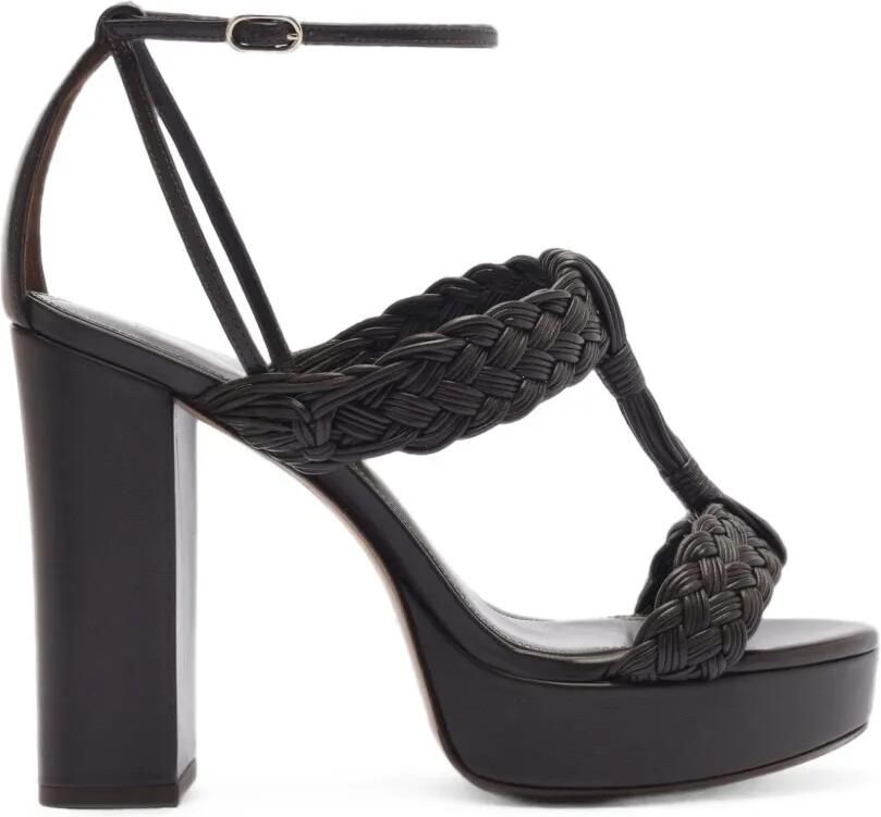 Alexandre Birman Thalia 110 gevlochten sandalen met plateauzool Bruin
