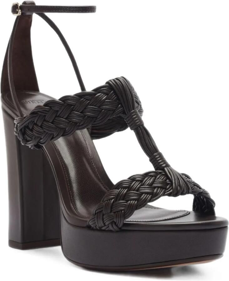 Alexandre Birman Thalia 110 gevlochten sandalen met plateauzool Bruin - Foto 2