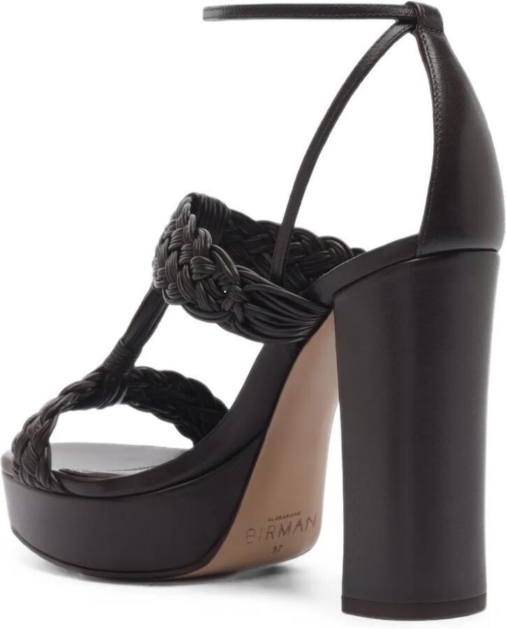 Alexandre Birman Thalia 110 gevlochten sandalen met plateauzool Bruin - Foto 3