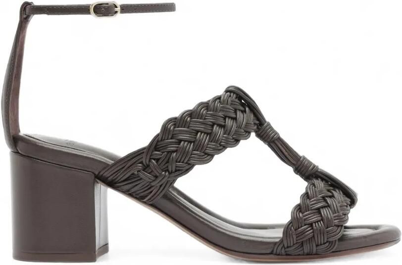 Alexandre Birman Thalia 60 gevlochten leren sandalen Zwart