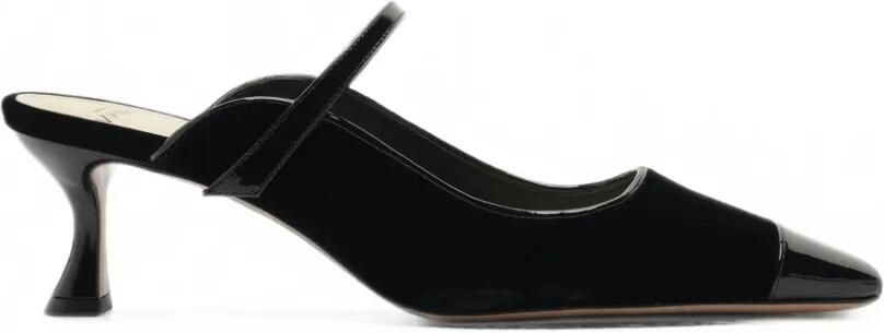 Alexandre Birman Tita Wave muiltjes met lakleren neus Zwart