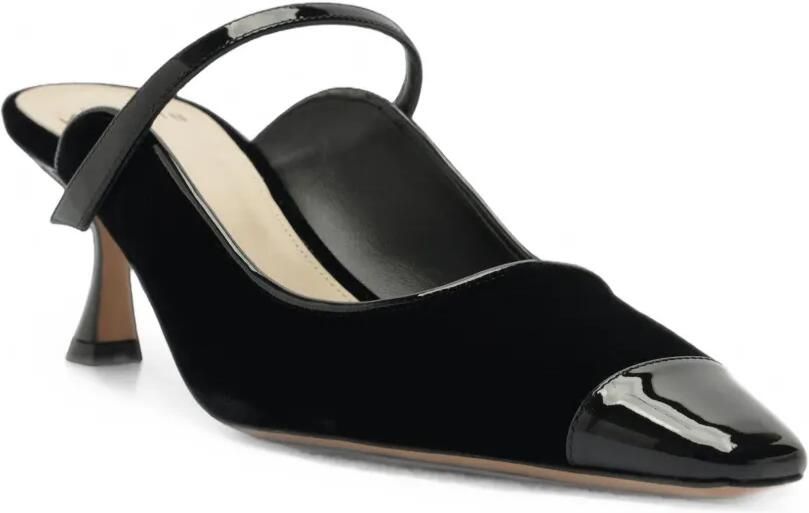 Alexandre Birman Tita Wave muiltjes met lakleren neus Zwart - Foto 2