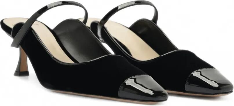 Alexandre Birman Tita Wave muiltjes met lakleren neus Zwart - Foto 4