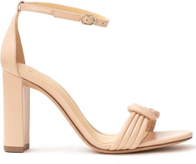 Alexandre Birman Vicky leren sandalen Beige