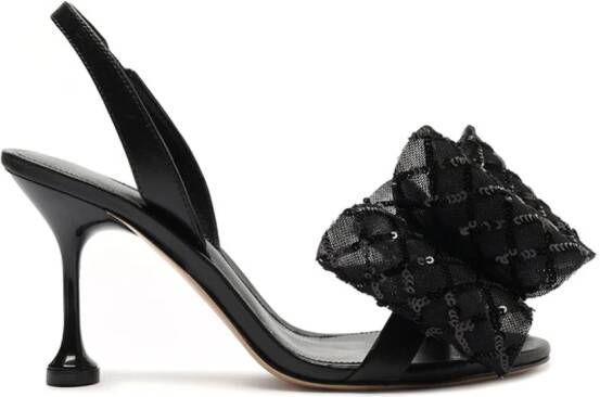 Alexandre Birman Isabelle Payet 85mm sandalen met strik Zwart