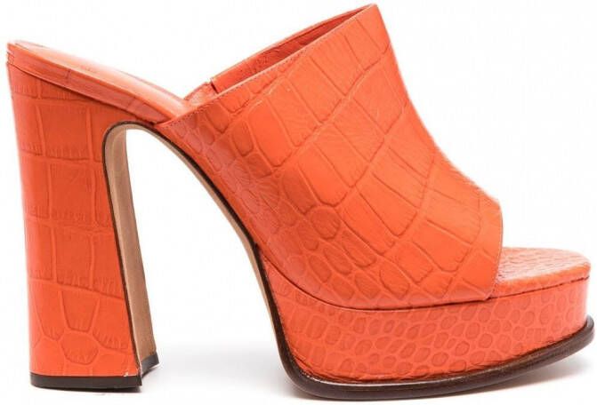 Alexandre Birman Lavinia sandalen met blokhak Oranje