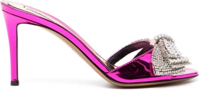 Alexandre Vauthier 85mm lakleren sandalen met strikdetail Roze