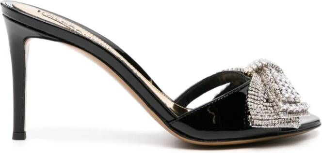 Alexandre Vauthier 90 mm leren pumps met strikdetail Zwart