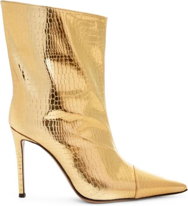 Alexandre Vauthier Alex metallic enkellaarzen Goud