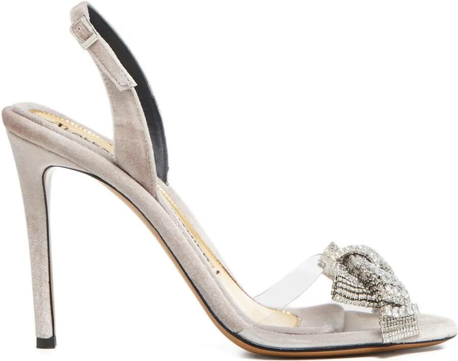 Alexandre Vauthier 105 mm sandalen met hak en verfraaid met strik Beige