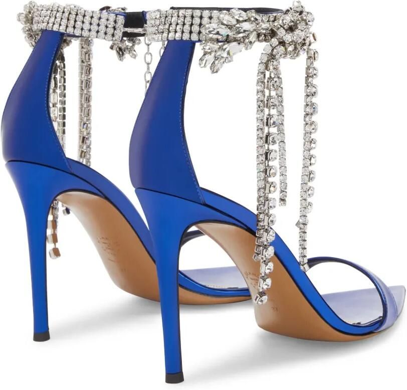 Alexandre Vauthier 105 mm sandalen verfraaid met stras Blauw - Foto 3
