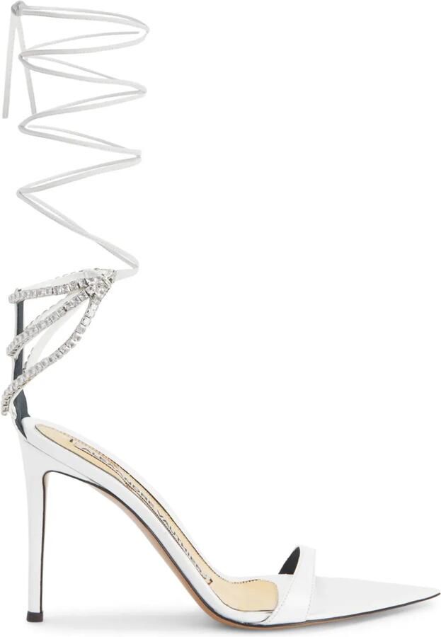 Alexandre Vauthier 111 mm sandalen met veters Wit