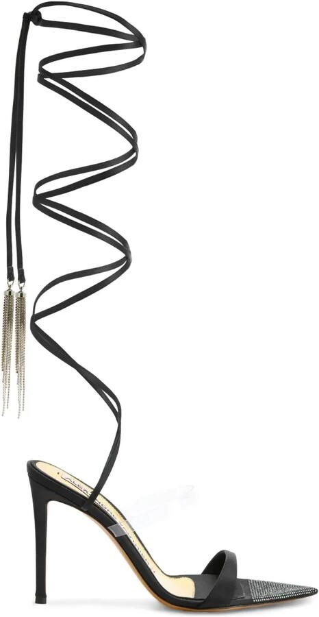 Alexandre Vauthier 111 mm sandalen met veters Zwart