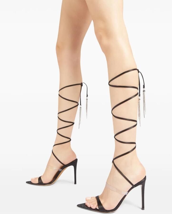 Alexandre Vauthier 111 mm sandalen met veters Zwart - Foto 3