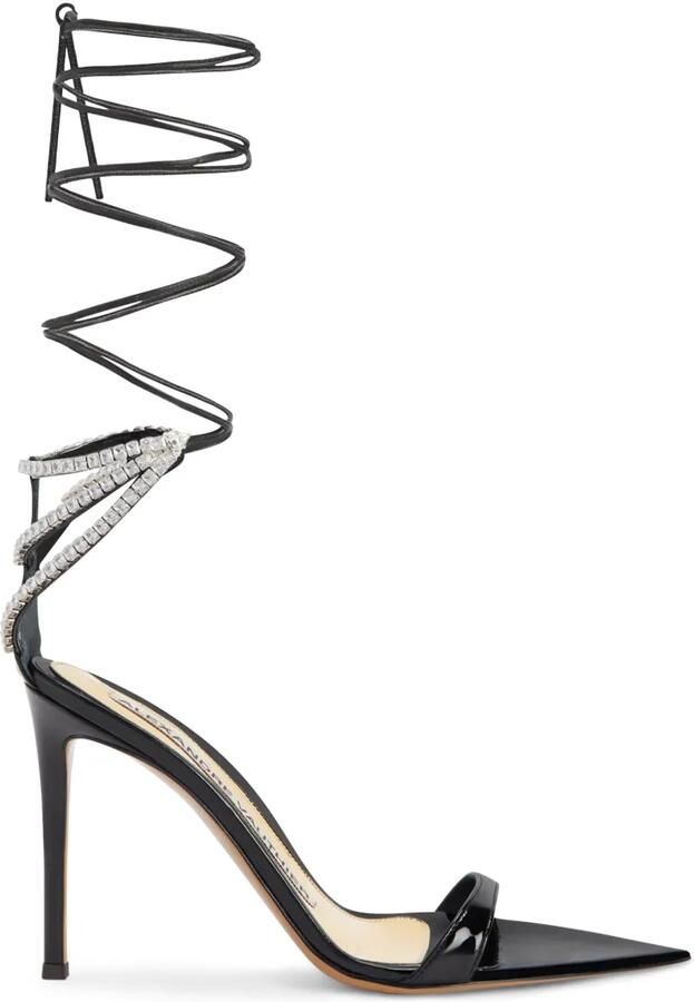 Alexandre Vauthier 111 mm sandalen verfraaid met stras Zwart