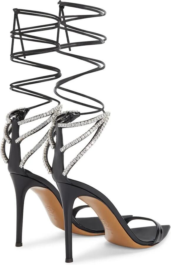 Alexandre Vauthier 111 mm sandalen verfraaid met stras Zwart - Foto 4