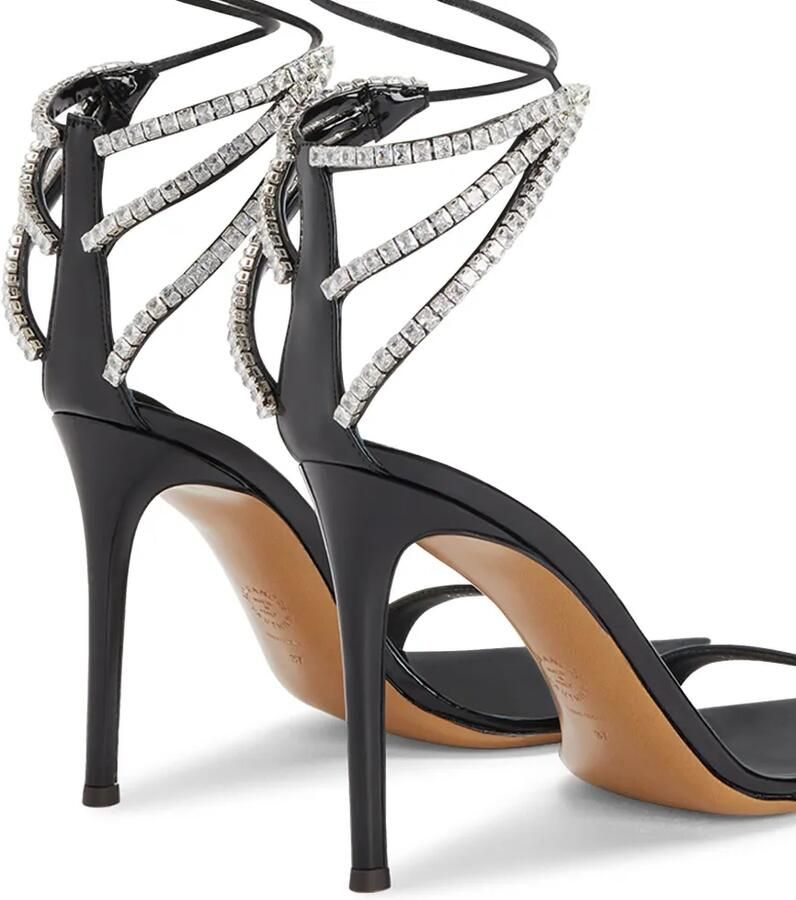Alexandre Vauthier 111 mm sandalen verfraaid met stras Zwart - Foto 2