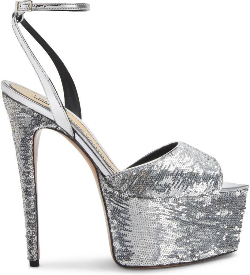 Alexandre Vauthier 160 mm sandalen met pailletten Zilver