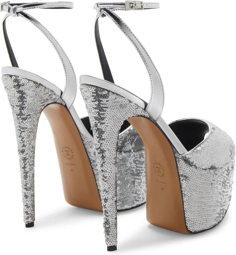 Alexandre Vauthier 160 mm sandalen met pailletten Zilver - Foto 3