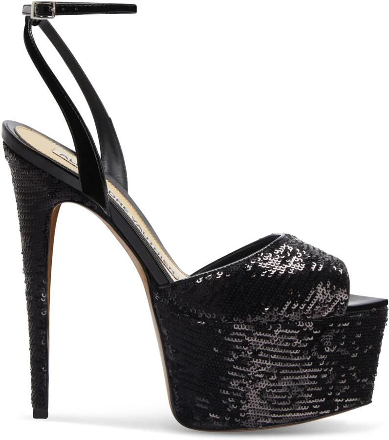 Alexandre Vauthier 160 mm sandalen met pailletten Zwart