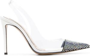 Alexandre Vauthier Amber Ghost 100 pumps verfraaid met kristallen 010WHITE