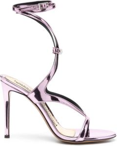 Alexandre Vauthier Metallic sandalen Roze