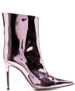 Alexandre Vauthier Metallic enkellaarzen Paars