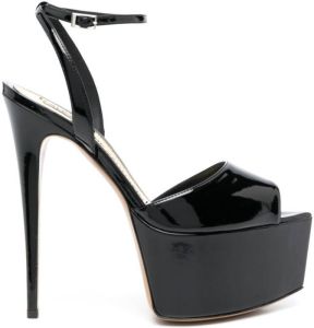 Alexandre Vauthier Sandalen met plateauzool Zwart