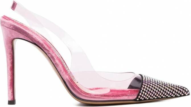 Alexandre Vauthier Slingback pumps versierd met stras Roze