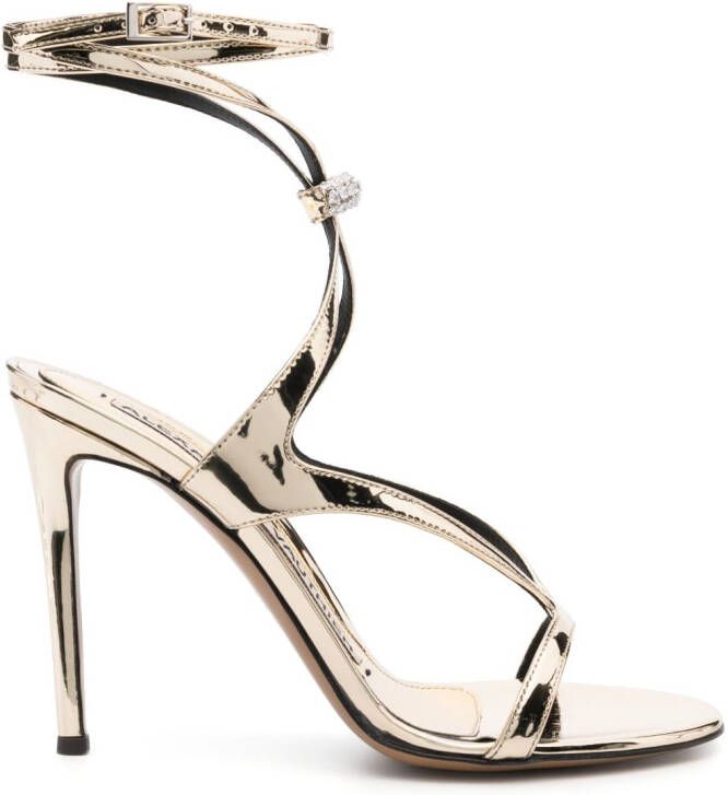 Alexandre Vauthier Smila leren sandalen Goud