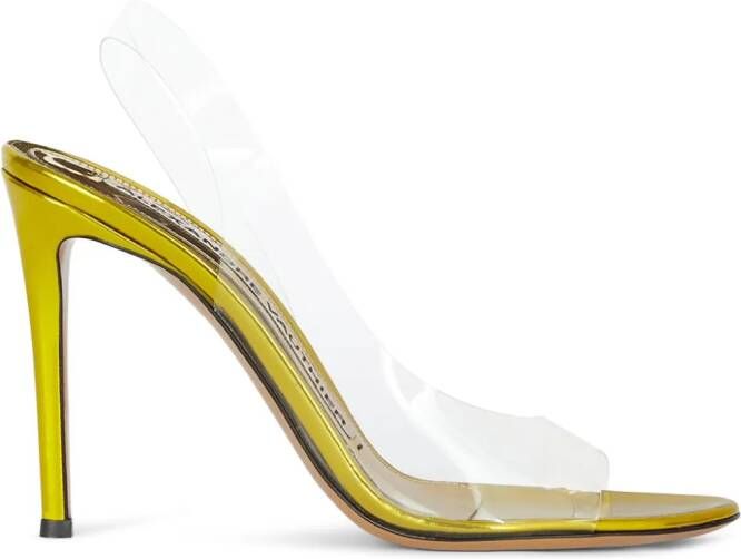 Alexandre Vauthier transparent-strap slingback sandals GREEN
