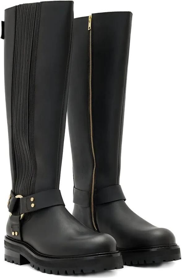 AllSaints 45 mm Maddie leren laarzen Zwart - Foto 3