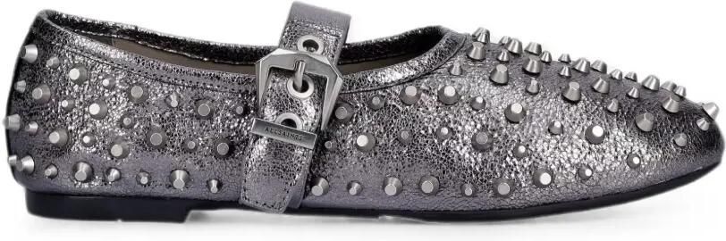 AllSaints Ballerina's met gespsluiting en studs Grijs