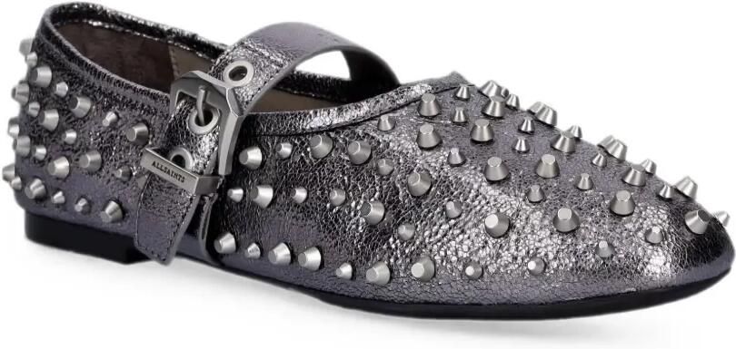 AllSaints Ballerina's met gespsluiting en studs Grijs - Foto 2
