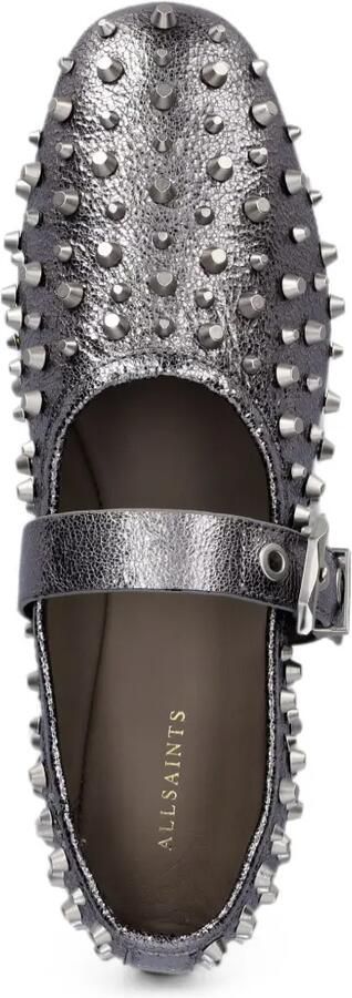 AllSaints Ballerina's met gespsluiting en studs Grijs - Foto 4