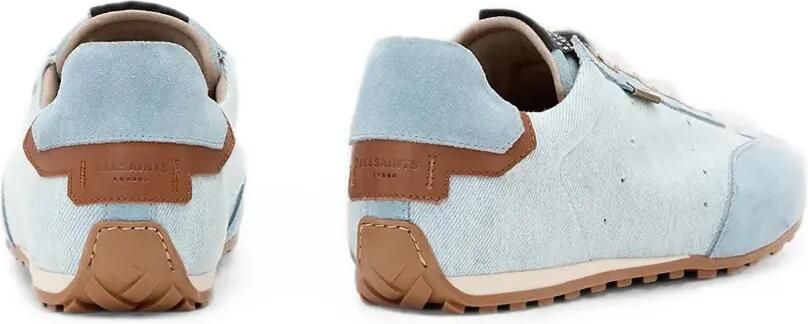 AllSaints Denim low-top sneakers met suède vlakken Blauw - Foto 4