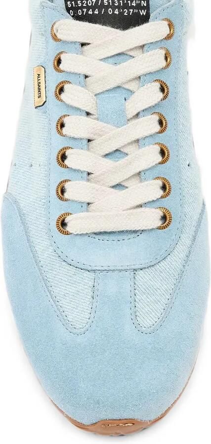 AllSaints Denim low-top sneakers met suède vlakken Blauw - Foto 3