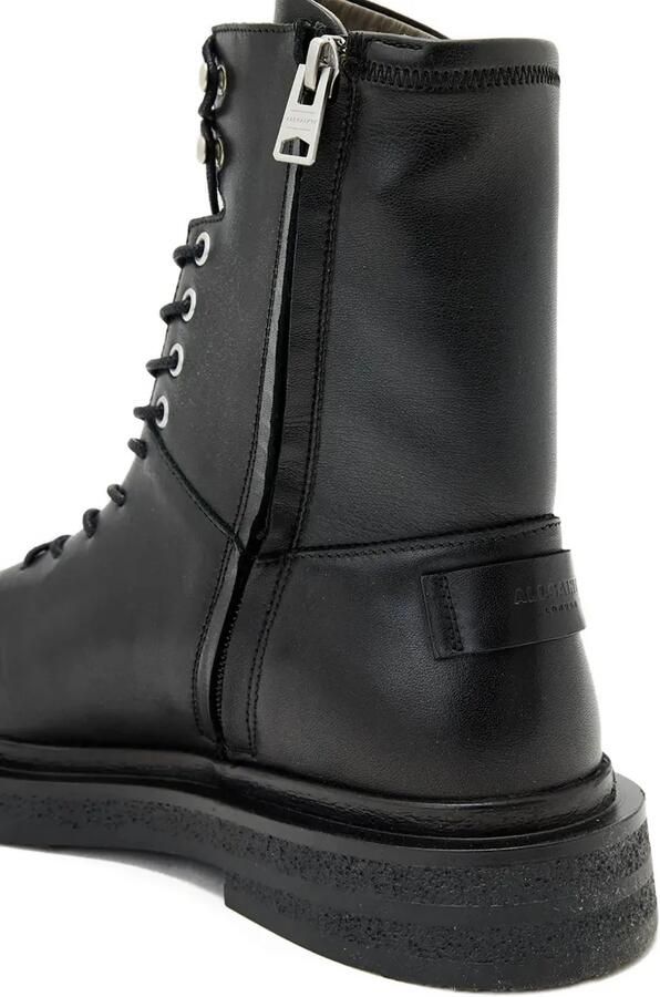 AllSaints Escher combat boots met rits en veter Zwart - Foto 4