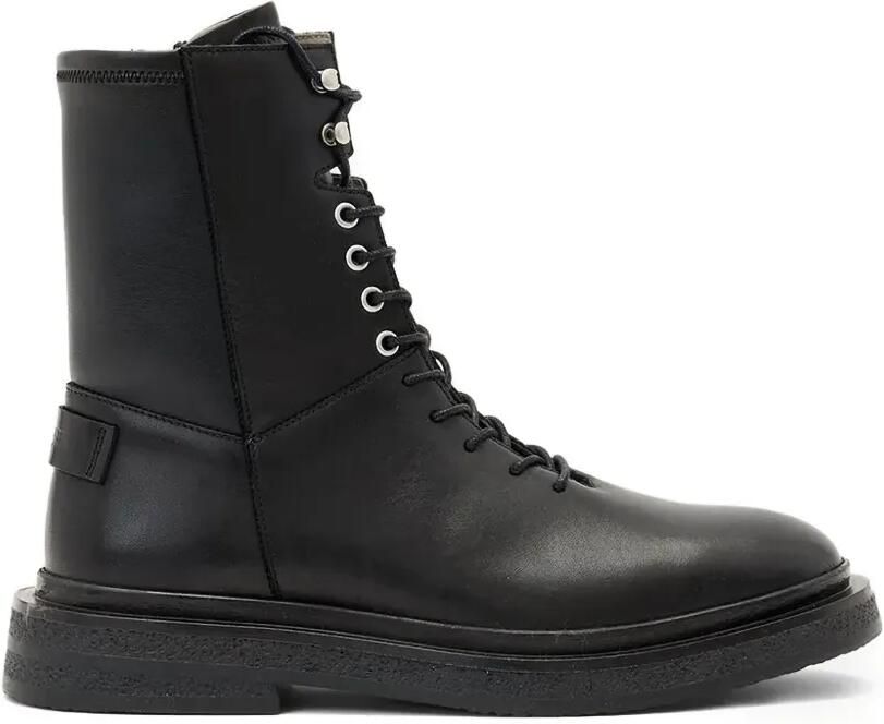 AllSaints Escher combat boots met rits en veter Zwart - Foto 3
