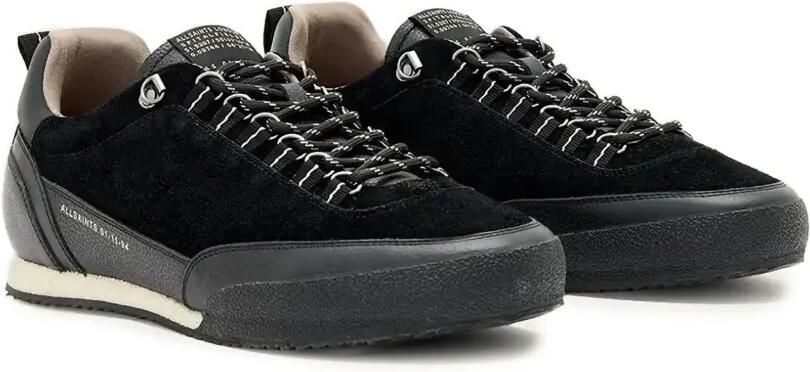 AllSaints Harri suède sneakers met vlakken Zwart - Foto 5