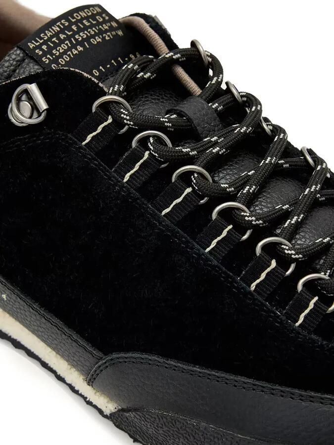 AllSaints Harri suède sneakers met vlakken Zwart - Foto 2